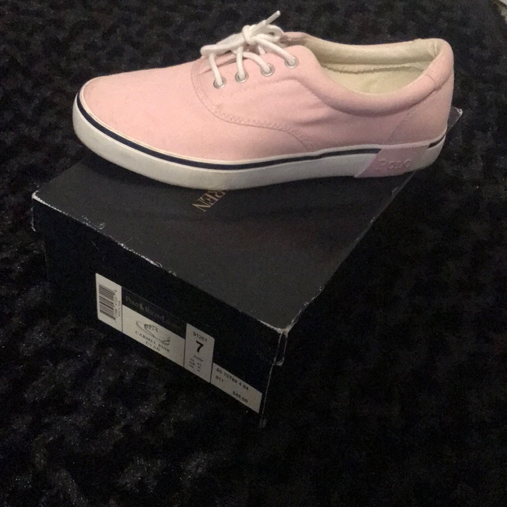 Pink polo shoes